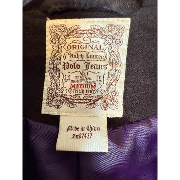 Ralph Lauren Polo Vintage 80s Black Velvet Two Button Jacket Women's Size M - Picture 5 of 8